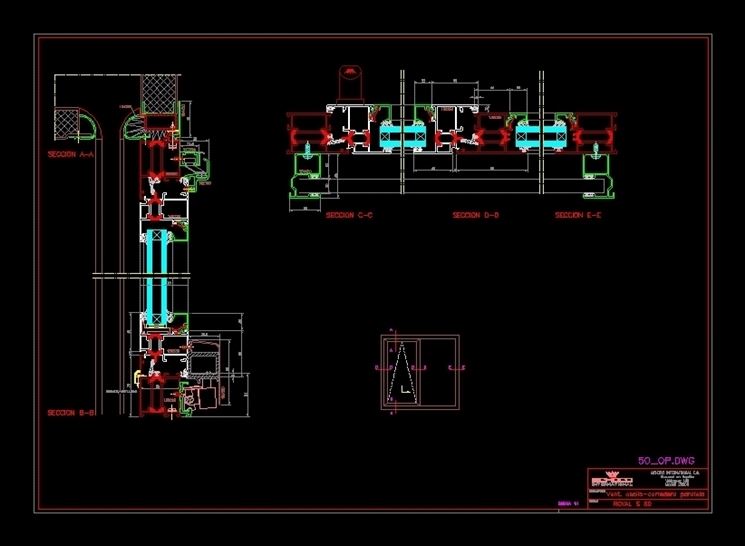 Particolari di finestra dwg