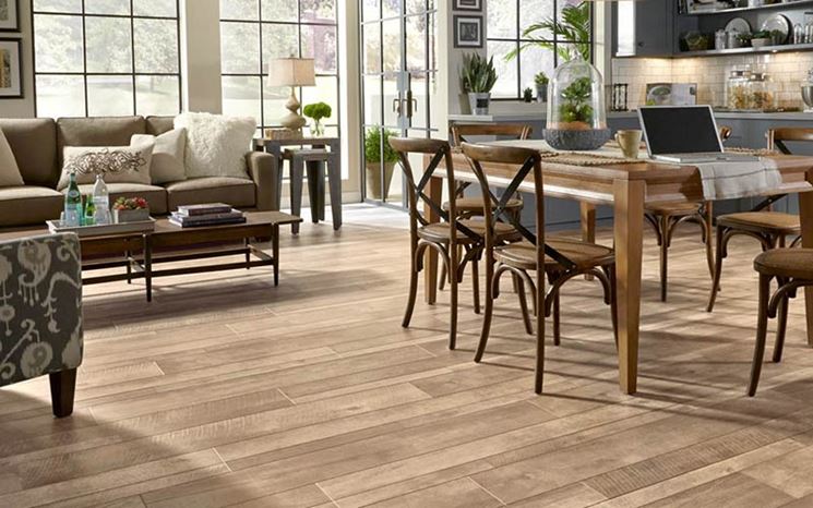 Parquet laminato posato in salotto