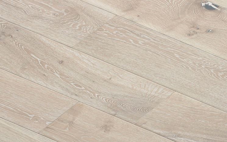 Parquet a doghe in rovere sbiancato