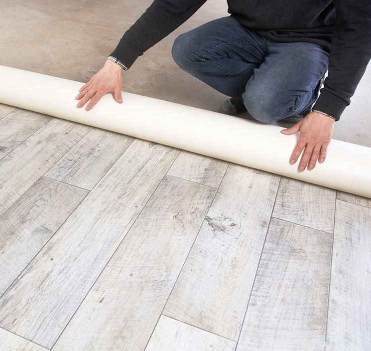 Pavimento linoleum effetto legno