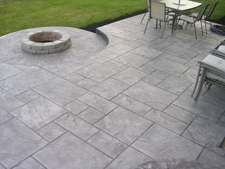 Pavimenti stampati per esterni pavimento da esterno ... Cemento stampato per esterni