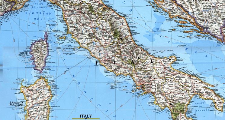 Una mappa dell'Italia