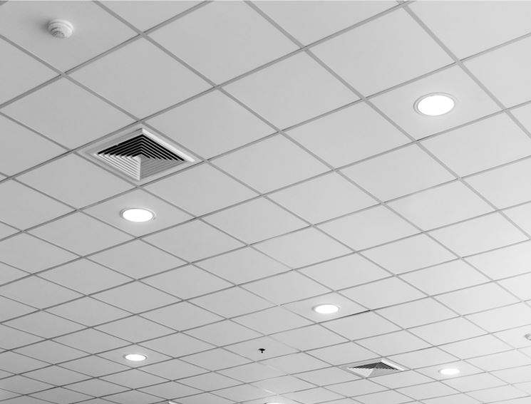 Pannelli per controsoffitti controsoffittature installare ... Controsoffitto colori neutri