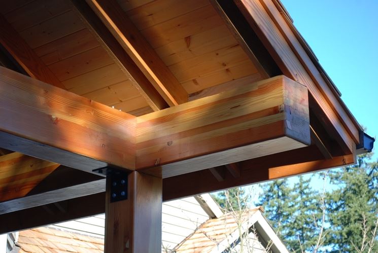 Copertura in legno lamellare