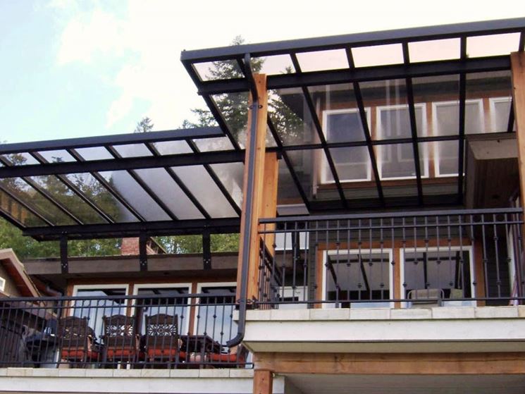 Coperture terrazzi in alluminio e vetro