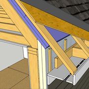 Scheletro del tetto in legno ventilato